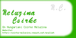 meluzina csirke business card